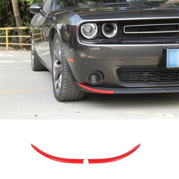 Vermelho amortecedor dianteiro lábio capa guarnição estilo moldura moldura para dodge challenger sxt 15 acessórios exteriores2946