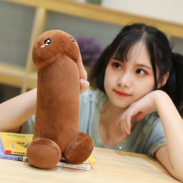 Bambole di peluche di grandi dimensioni Creative Peluche Pene Giocattolo Bambola Divertente Morbido Peluche Ripieno Simulazione Dick Cuscino Carino Ormone Sexy Regalo per la Fidanzata 230927