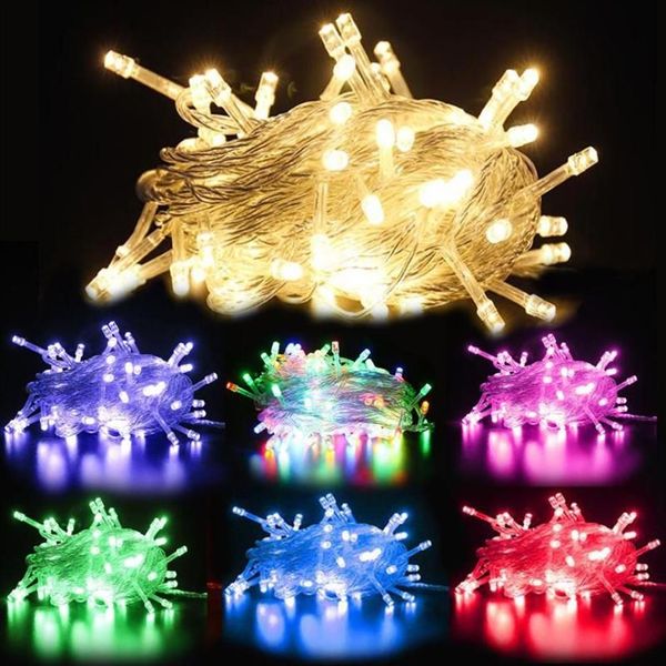 Cordas 10m 20m 30m 50m 100m LED String Fada Luz 110-220V UE EUA Plug 8 Modos Luzes de Natal para Festa de Casamento Holiday2942