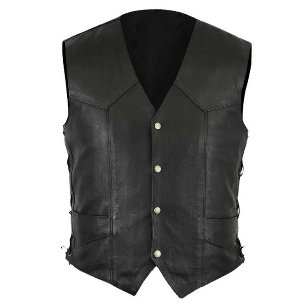 Herrenwesten Krieger Leder Camisole Ritterkostüm Männer Mittelalterliche Rüstung Ärmellose Weste Top Schnürweste Plus Größe 230927