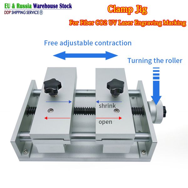 Masaüstü Hareketli Kelepçesi Jig Mikro Ayarlanabilir Tutucu Braketi Fiber CO2 UV Lazer Gravür Kesme Makinesi Tepsi ile Büyük Küçük Boyut Kullanın