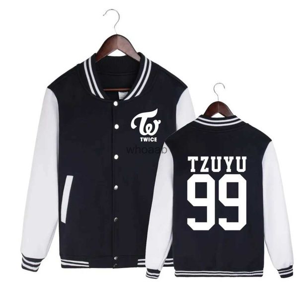 Moletom com capuz feminino KPOP duas vezes uniforme de beisebol jaqueta de lã mulheres homens streetwear hip hop manga comprida K-POP moletom com capuz casual agasalho YQ230928