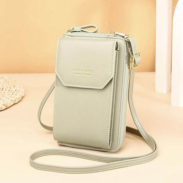 Umhängetaschen 2023 Mode Koreanische Version Multifunktionale Student Geldbörse Damen PU Leder Lange Handytasche Crossbody Ticket Clip