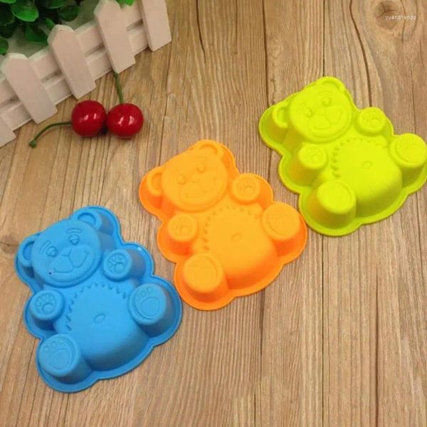 Stampi da forno Forma di orso adorabile Stampo per torta Utensili in silicone Utensili da cucina per fondente Taart Decoratie Silikonowe Formy 3D