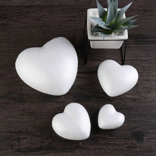 Decorações de natal novo coração molde de espuma branco artesanato bolas modelagem decoração de casamento diy bola brinquedos decoração de festa