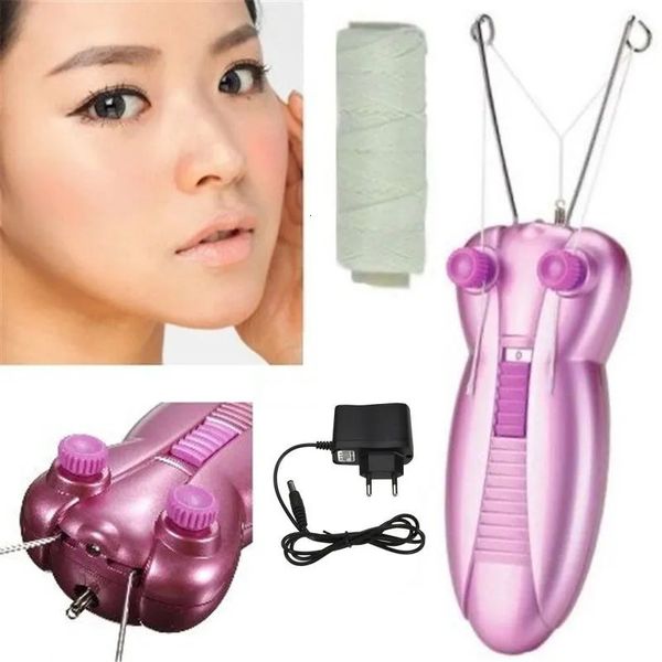 Schiuma da barba Dispositivo di rimozione dei capelli Elettrico professionale Corpo femminile Filo di cotone Epilatore Rasoio Lady Beauty Care Machine 230927