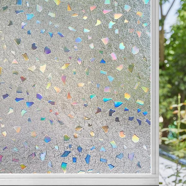 Adesivi murali Pellicola privacy per finestre Vetro colorato Smerigliato Decorativo Vinile 3D Decalcomanie Statiche Non adesive per la casa 230927
