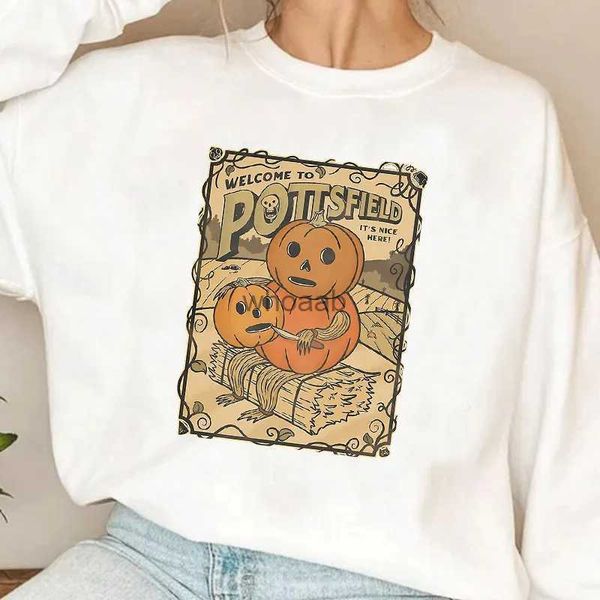 Damen Hoodies Sweatshirts Pottsfield Harvest Festival Crewneck Sweatshirt Over The Garden Wall Sweatshirts Vintage Halloween Pumpkin Grapic Hooded YQ230928