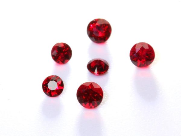 Diamanti Sciolti All'ingrosso Pietra Preziosa Rubino Pietra Naturale Rubi Taglio Rotondo 1.3mm1ct Pietre Preziose Origine Birmania