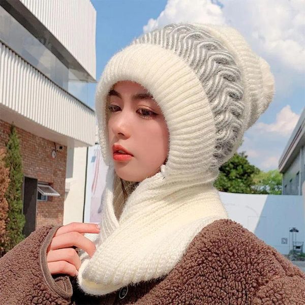 Chapéus cachecóis luvas define inverno quente cachecol chapéu gorro boné pescoço capa para woemn meninas crianças de malha turbante envoltório 2023 moda