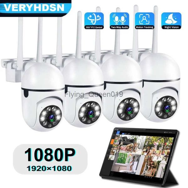 Lente CCTV 1080P HD WiFi Câmeras de Vigilância 5G Outdoor 4.0X Zoom Vídeo Segurança CCTV Câmera IP Inteligente Full Color Human Detect Night Vision YQ230928