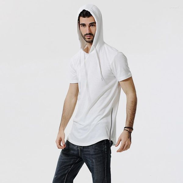 T-shirt da uomo MRMT 2023 T-shirt di marca taglie forti Canottiera manica corta con cappuccio mimetica camicia di media lunghezza