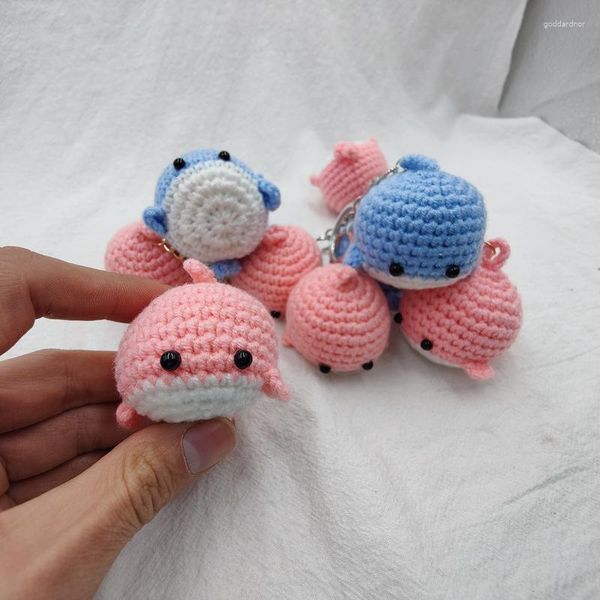 Chaveiros bonito golfinho rosa atacado baleia azul chaveiros kawaii boneca chaves do carro acessórios criativo pequeno presente