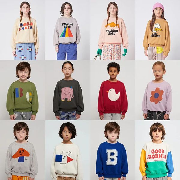 Felpe con cappuccio Felpe Bobo Coreano per bambini Autunno Inverno Abbigliamento per ragazze Ragazzi Babi Maglioni Felpe per bambini Manica lunga Oneck Top carini 230927