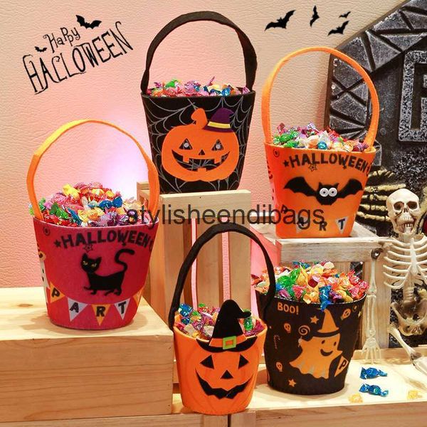 Borsa di zucca di Halloween Borsa zucchero portatile BASSO DI CANTAGGIA DI HALLOWEEN BASSO DELLA RAGAZZO BAMBINI13STYLISHEENDEBAGS