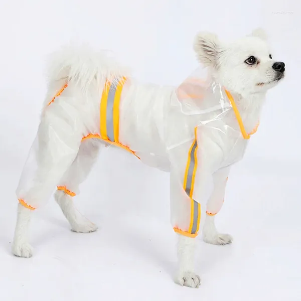 Hundebekleidung, Regenmantel, Overall für Hunde, Haustier, vier Fuß, Kapuze, transparent, Chihuahua, Teddy, wasserdichte Jacke