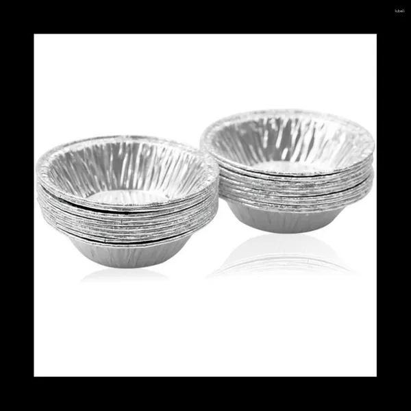 Moldes de cozimento 100pcs copos descartáveis de folha de alumínio panelas tigela de cupcake para