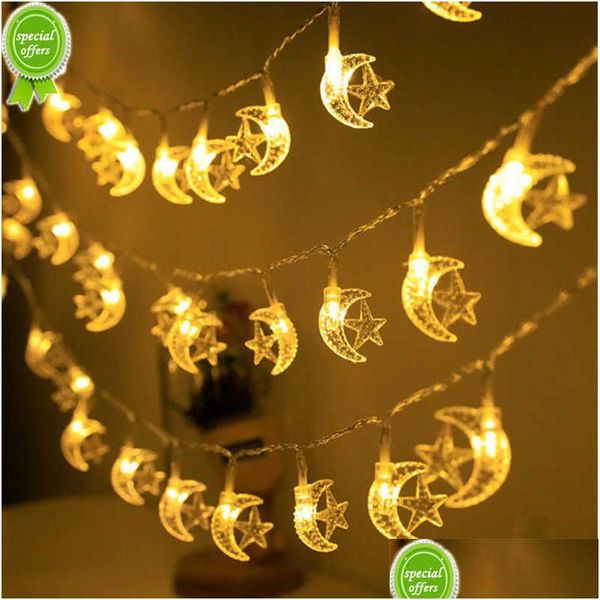 Andere Event Party Supplies Eid Mubarak LED Lichter Mond Stern hängen Anhänger Ramadan Dekor 2023 Fee islamische muslimische Home Drop Deli Dhuof