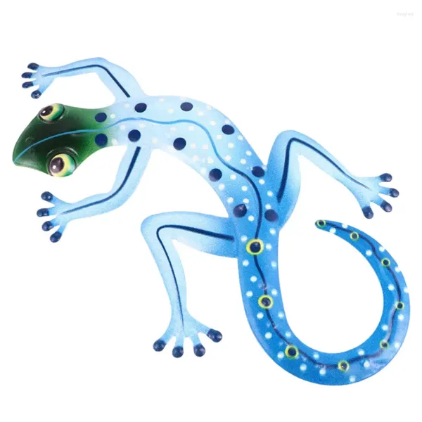 Wandaufkleber aus Metall, Gecko-Ornament, Eidechsen-Dekor, Hängezubehör für den Hausgarten