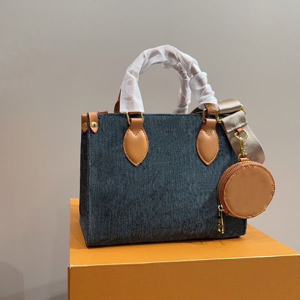 Tasarımcı Totes Kadın Çanta Lady Omuz Bag Erkekler Denim Seyahat Çantaları Yastık Paketi