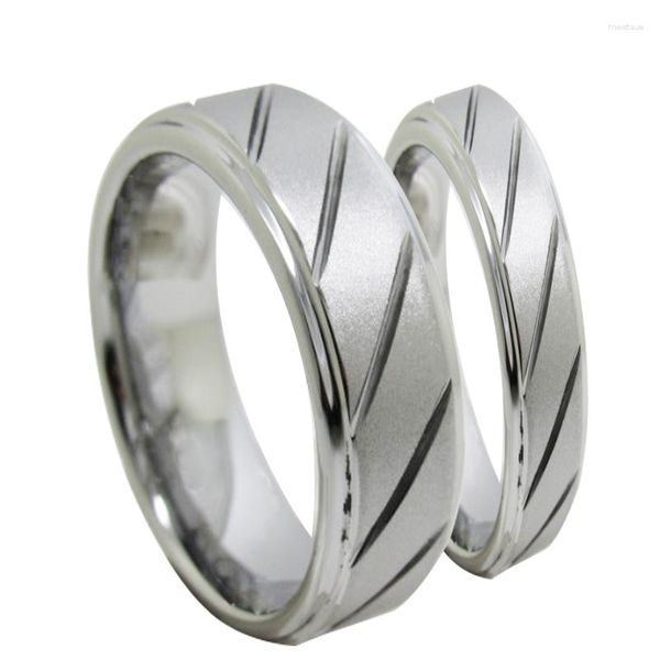 Anéis de cluster moda anel de carboneto de tungstênio 6mm 8mm casal para homens mulheres amantes noivado festa de casamento jóias presentes