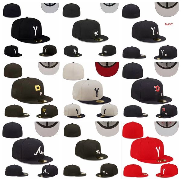 Moda Aksesuarları Tüm Takım Daha Fazla Casquette Beyzbol Şapkaları Takılmış Şapka Men Sport Beyzbol Kapakları Hip Hop Düz Tepe Açık Spor UNISEX DIŞ BÜYÜK 7-8