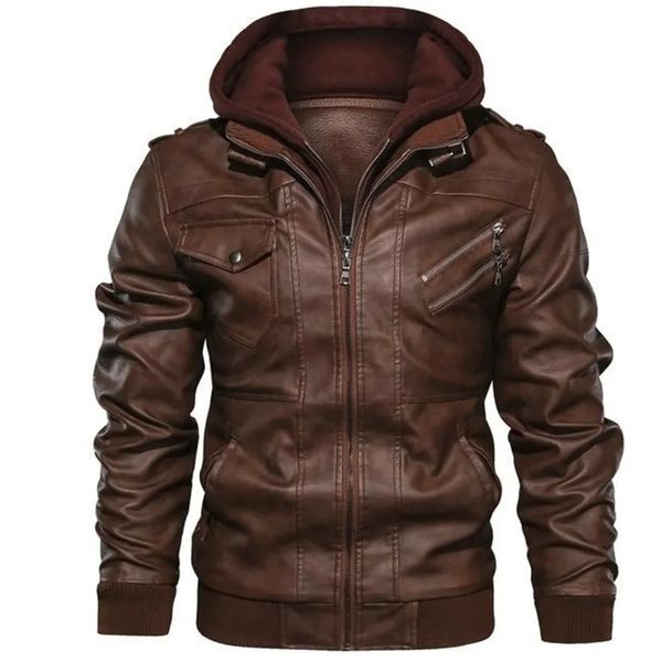 Couro masculino falso couro masculino jaquetas de couro falso motocicleta clássica jaqueta masculina mais jaqueta de couro falso primavera 230927