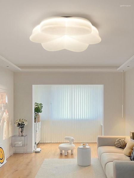 Deckenleuchten Moderne wolkenartige LED-Leuchte Esszimmer Schlafzimmer Flur Küche Weiß 3-Farben-Fernbedienung Dekoration