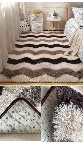 Ковры 12369 Nordic Tie-Dye Carpet Оптовая продажа плюшевый коврик Гостиная Спальня Кровать Одеяло Напольная подушка для украшения дома