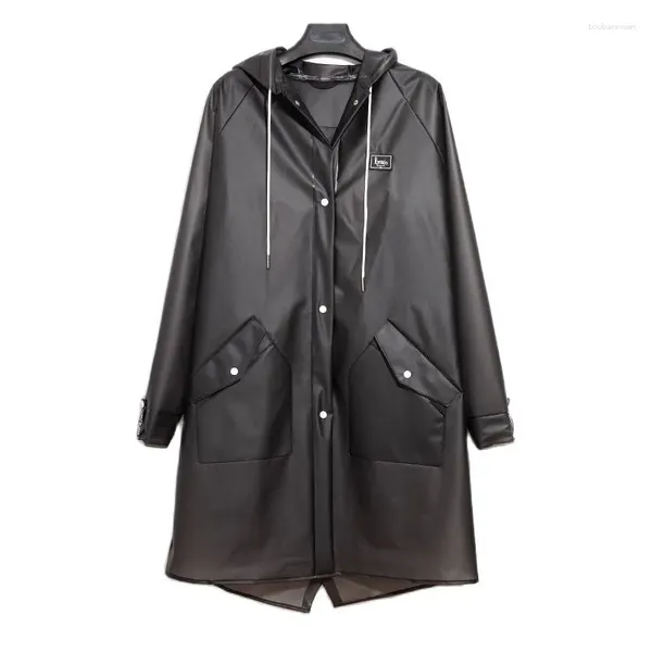 Regenmäntel Klarer Regenmantel Damenjacke Langer Körper Transparenter Regenmantel Wasserdichter Erwachsener Wanderponcho Plastikanzug Windjacke Geschenk