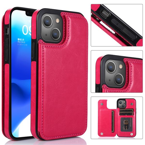 Custodie per cellulari in vendita calda per Samsung Galaxy Note 20 Ultra Note 10 Plus S10E S10 S9 S8 Plus Porta carte di credito Porta carte di credito Doppia fibbia Custodia antiurto in pelle PU