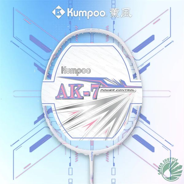 Raquetes de badminton Kumpoo Racket AK7 Professional Full Carbon Single Raquetes com presente 230927