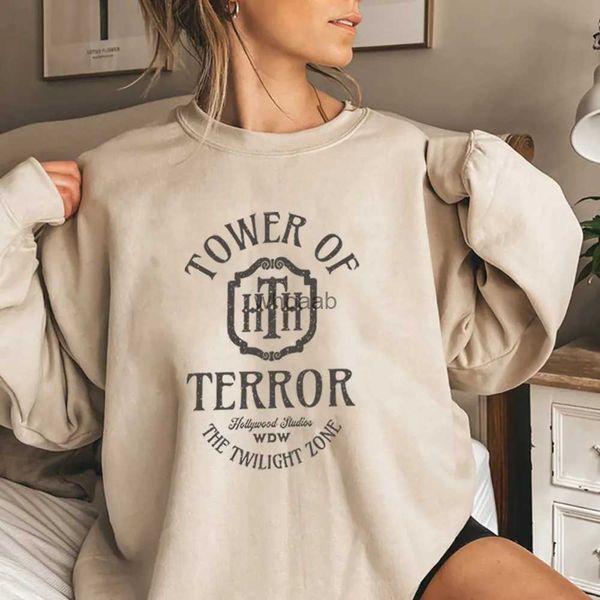 Damen Tower of Terror Retro Sweatshirts Tower Hotel Shirt Studios Shirts WDW T-Shirt Unisex Vintage Grafik YQ230928