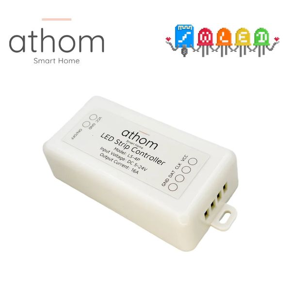 Outros eletrônicos Athom Smart Home pré-flascado de alta potência WLED 524V WS2812B WS2811 SK6812 TM1814 WS2813 WS2815 LED Light Strip Controller 230927