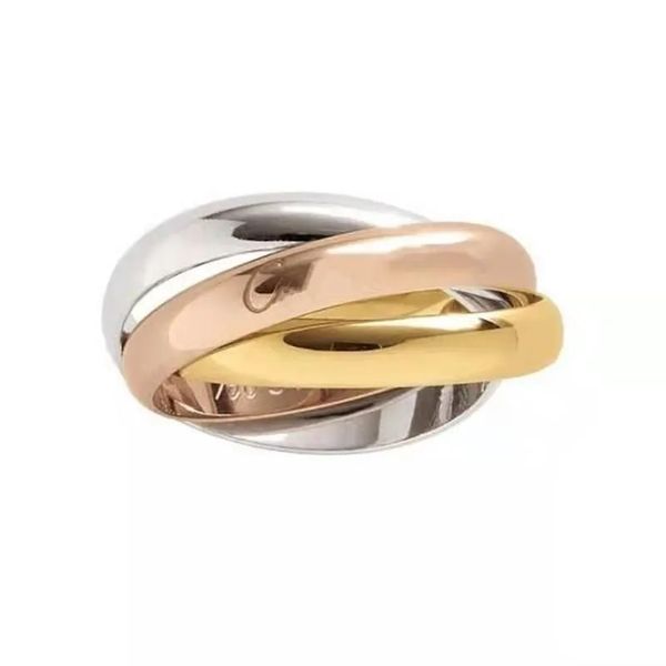 2023 Neuer Stil Jeder liebt ihn Modischer 3-in-1-Ring Hochwertiger Nagelring für eine Freundin Klassisches Design Liebesring Gold, Roségold, Silber Charm Exquisit Premium