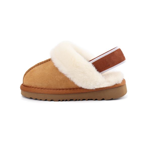 Spot Goods Kids Boy Girl Children Tasman Tazz Slifori stivali peli di peluche in pelle di pecora tieniti caldo con la caviglia di cartoncino morbida scarpe casual comode beautifu coccole