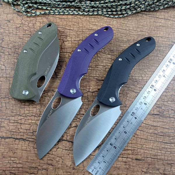 Y-START NFK Korkos Design 440C Klinge Chef Klapptaschenmesser Keramikkugellager Unterlegscheibe Micarta G10 Griff Tägliches EDC Outdoor-Werkzeug LK5034