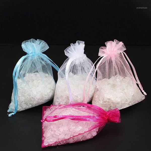 Confezione regalo Busta da 50 pezzi 7x9 cm Sacchetti di organza Gioielli Piccoli sacchetti Decorazione della festa nuziale Imballaggio estraibile 5zWP001-501293d