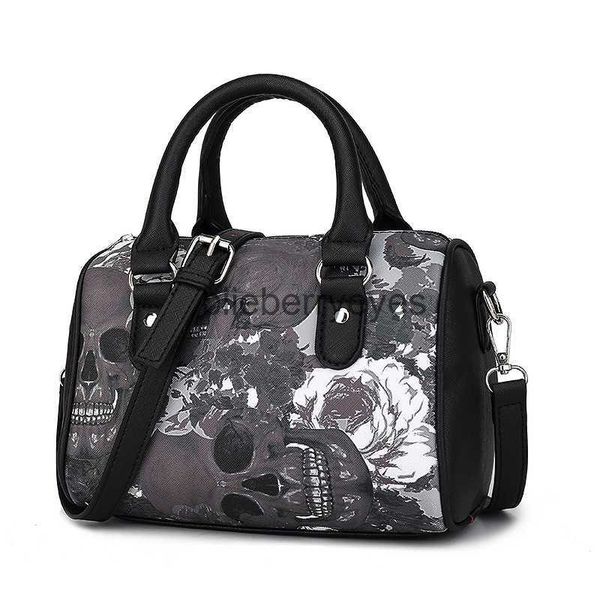 Totes Skull Head Bags Damentasche 2023 Neuer Trend bedruckte Kissentasche Halloween Schulter-Crossbody-Tasche03blieberryeyes