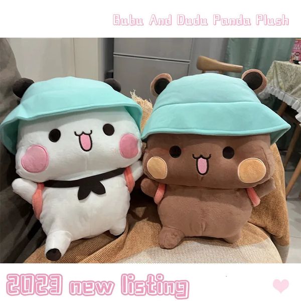 Bambole di peluche Bubu e Dudu Panda Peluche Simpatico cartone animato Panda Orso Kawaii Bambola farcita Morbido cuscino Giocattolo Regali per bambini Per bambini Anime 230927