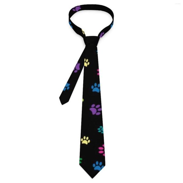 Yay bağları sevimli köpek pençeleri kravat renkli baskı düğün partisi boyun retro moda erkekler için grafik yaka kravat doğum günü hediyesi