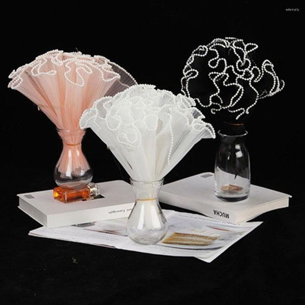 Envoltório de presente 1 pcs artesanato decoração embalagem onda fio floral buquê embrulho papel festa de casamento floristas materiais