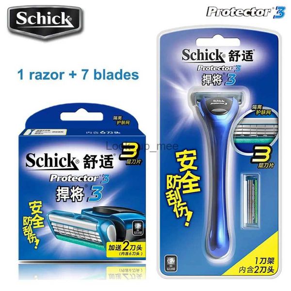 Rasoio elettrico 1 rasoio + 7 lame Schick Protector 3d Diamond Razor Set Hair Shaver Men Lame di rasoio di sicurezza In stock Spedizione gratuita YQ230928