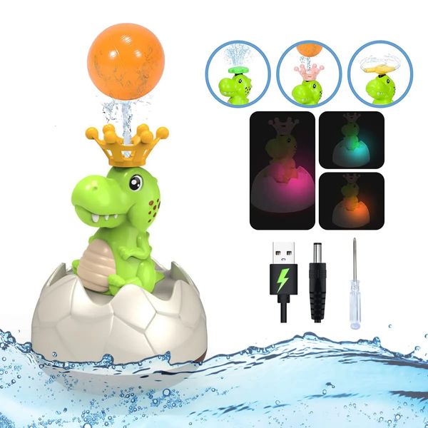 Giocattoli per il bagnetto Giocattoli per il bagnetto Dinosauro Fontana automatica con acqua nebulizzata Vasca da bagno Piscina Ricaricabile Giocattoli per doccia Illumina la vasca da bagno Giocattolo per bambini 230928