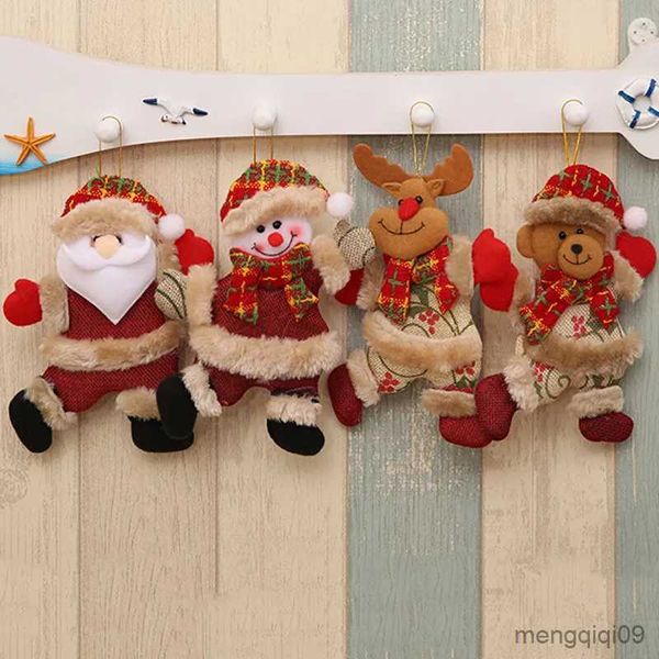 Decorações de natal feliz natal ornamentos diy presente de natal boneco de neve árvore pingente boneca pendurar decoração para casa natal feliz ano novo