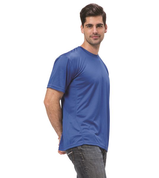 Magliette da uomo in poliestere Vote Dry Fit all'ingrosso Abbigliamento sportivo da corsa T-shirt da esterno High Upf T-18