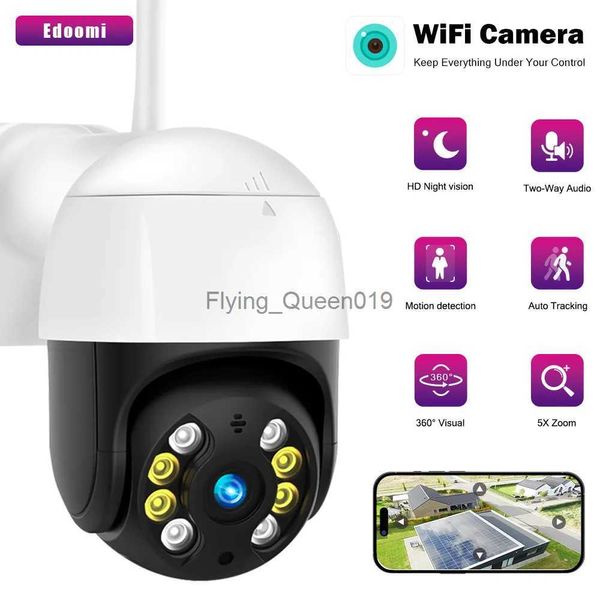 Объектив CCTV ICsee 2K IP Outdoor HD 4MP Wi-Fi Камера наблюдения PTZ-камера AI слежение Защитная камера безопасности Поддержка H.265 YQ230928
