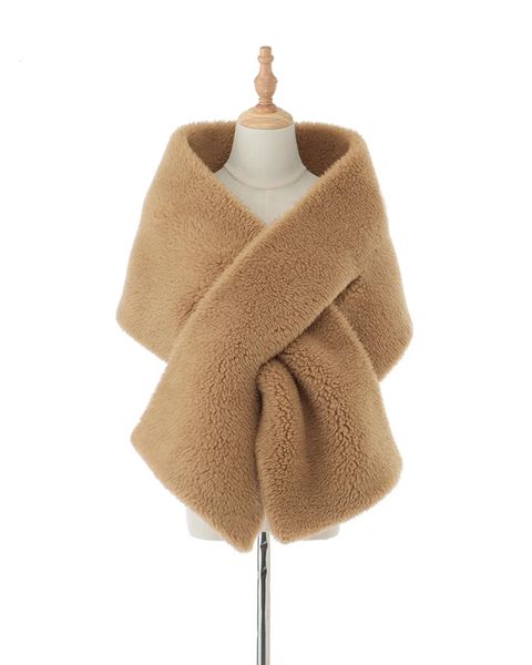 Lenços 178cm 31cm real alpaca misto roubou mulheres outono inverno cachecol mulheres marca de luxo moda feminina envolve macio xale poncho 230928