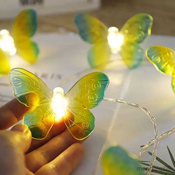 Decorazioni natalizie Farfalla LED Lucine a batteria USB Operato Matrimonio Natale All'aperto Camera Ghirlanda Decorazione Luci per tende R230928