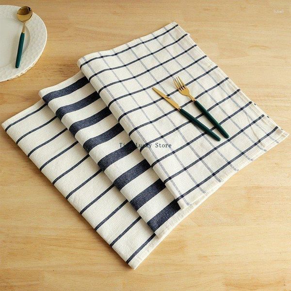 Masa peçete 3pcs 40 60cm çizgili güzel pamuklu keten mutfak havlu bezi veya placemats dekorasyon düğün restoranı